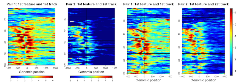 Heatmaps have individual color keys usage example: separate (left) and common (right) color keys